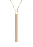 Vertical Bar Pendant Necklace - BeauTise’ Boutique
