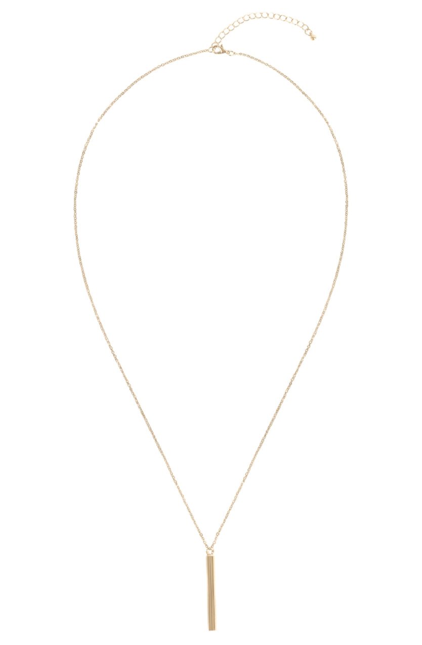 Vertical Bar Pendant Necklace - BeauTise’ Boutique