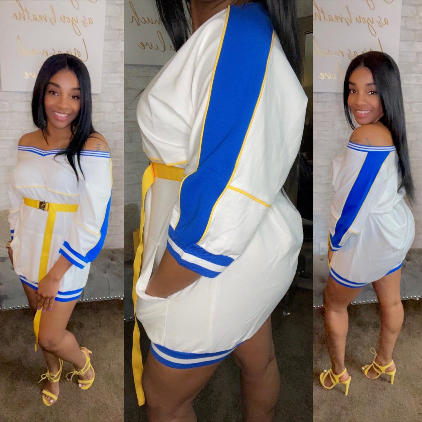 Tasteful Dress (belt included) - BeauTise’ Boutique