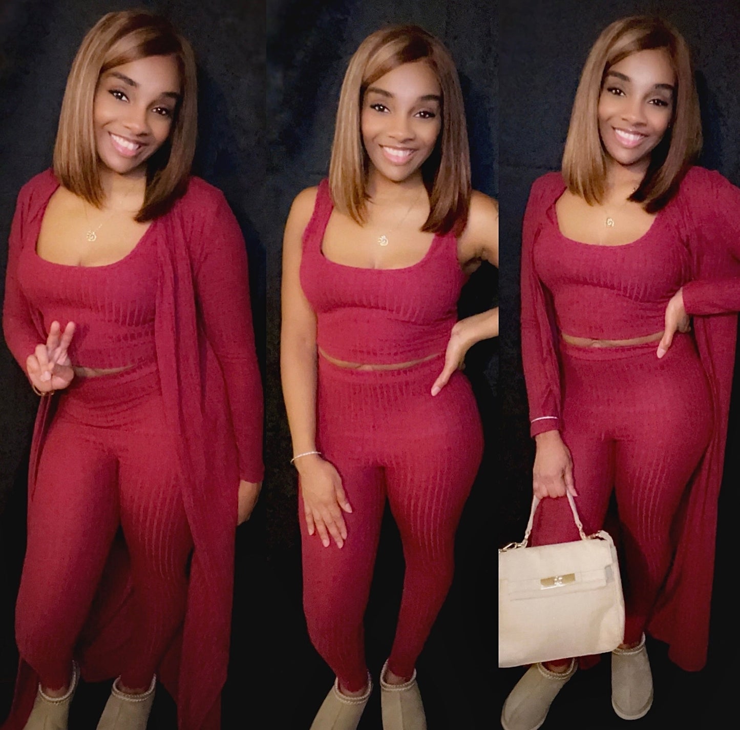 Cozy Vibe 3pc Set - BeauTise’ Boutique