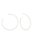 Pearl Hoop Earrings - BeauTise’ Boutique