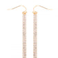Rhinestone Bar Drop Earrings - BeauTise’ Boutique