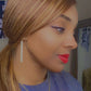 Rhinestone Bar Drop Earrings - BeauTise’ Boutique