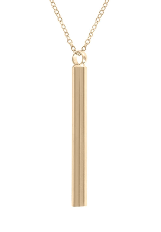 Vertical Bar Pendant Necklace - BeauTise’ Boutique