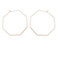 Octagon Brass Earrings - BeauTise’ Boutique
