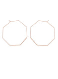 Octagon Brass Earrings - BeauTise’ Boutique