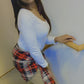 Plaid Checkered Hip Hugger - BeauTise’ Boutique